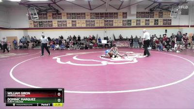 133 lbs 1st Place Match - William Giron, Modesto College vs Dominic Marquez, Cuesta College