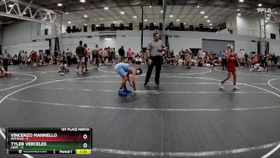 106 lbs Placement (4 Team) - Tyler Verceles, LBWC vs Vincenzo Mannello, GPS Blue