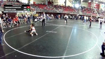 60 lbs Cons. Round 2 - Maycen Clark, Millard South Wrestling Club vs Brigham Schweitzer, Broken Bow Wrestling Club