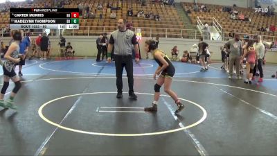 80 lbs 3rd Place Match - Carter Morris, Watkins Memorial vs Madelynn Thompson, Suicide Squad