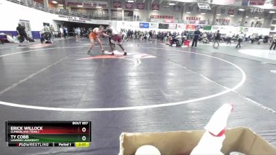 285 lbs Cons. Round 4 - Ty Cobb, Lourdes University vs Erick Willock, Cumberland (Tenn.)