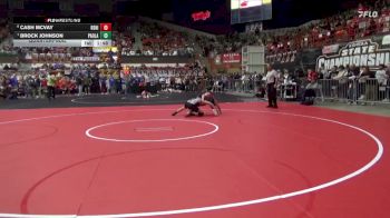 138 lbs Quarterfinal - Brock Johnson, Paola Hs vs Cash McVay, Rose Hill