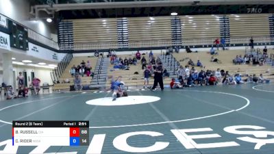 170 lbs Round 2 (6 Team) - BRENTON RUSSELL, CENTRAL INDIANA ACADEMY OF WRESTLING vs COURTNEY RIDER, MIDWEST RTC