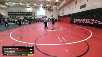 160-168 lbs Round 2 - Christian Bailey, Legend vs Nico Vasquez, Holy Family