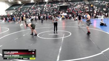 285 lbs Quarterfinal - Bentlee Warren, Elkhorn Valley Wrestling Club vs Dylan Johnson, Kearney Matcats