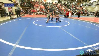 46 lbs Quarterfinal - Eli Dicus, Fort Gibson Youth Wrestling vs Dawson Smith, Sallisaw Takedown Club