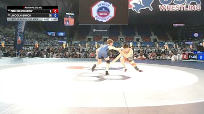120 lbs Champ. Rd Of 32 - Erik Klichurov, Illinois vs Lincoln Swick, Wisconsin