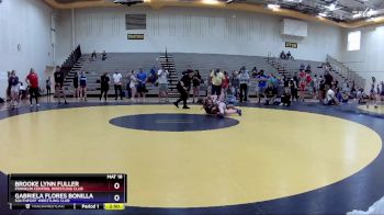 110-115 lbs Semifinal - Brooke Lynn Fuller, Franklin Central Wrestling Club vs Gabriela Flores Bonilla, Southport Wrestling Club