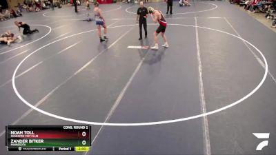 160 lbs Cons. Round 2 - Noah Toll, SHAKOPEE MAT CLUB vs Zander Bitker, Minnesota