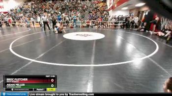 132 lbs Champ. Round 1 - Broc Fletcher, Rock Springs vs AIDAN MILLER, Wyoming Indian