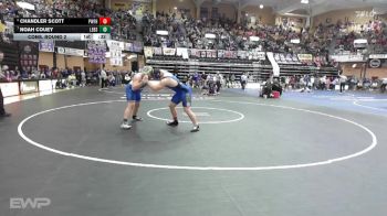 215 lbs Cons. Round 2 - Noah Couey, Leon Bluestem HS vs Chandler Scott, Pomona-West Franklin HS