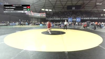 Boys 1B/2B 150 Cons. Round 4 - Colin Chaney, Lake Roosevelt vs Aslan Burt, Colfax