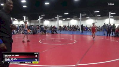 106 lbs 2nd Wrestleback (16 Team) - Mason Milsaps, Texas vs Davin Renick, Arkansas