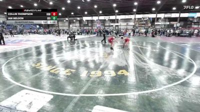 100 lbs Quarterfinal - Ian Nelson, Beresford vs Collin Thompson, Riverton USA Wrestling