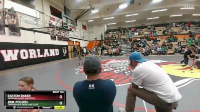 40-43 lbs 5th Place Match - Erik Polson, Thermopolis Wrestling Club vs Easton Baker, Shoshoni Sharp Shooters