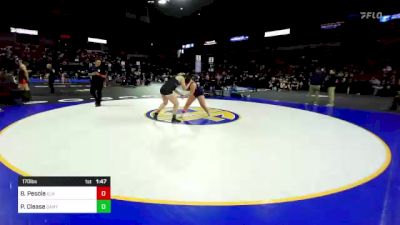 170 lbs Round Of 32 - Bianca Pesole, Elk Grove vs Parris Clease, Canyon Springs