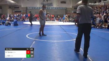 287 lbs 5th Place - Roman Torres, Clovis North vs Josiah Hill, Bakersfield
