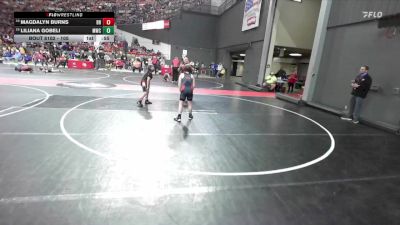 105 lbs Champ. Round 2 - Liliana Gobeli, Monroe Wrestling Club vs Magdalyn Burns, Bad River