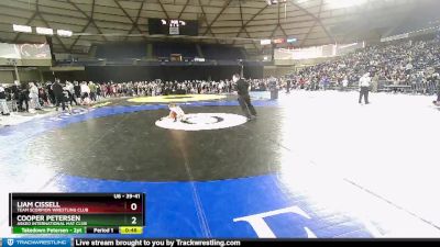 39-41 lbs Quarterfinal - Liam Cissell, Team Scorpion Wrestling Club vs Cooper Petersen, Askeo International Mat Club