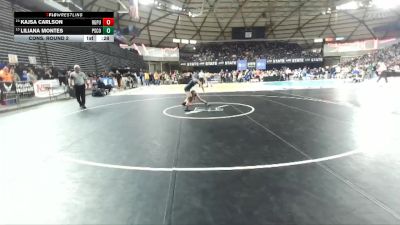 Girls 4A 100 lbs Cons. Round 2 - Liliana Montes, Pasco (Girls) vs Kajsa Carlson, Rogers (Puyallup) (Girls)
