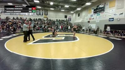 130 lbs Champ. Round 1 - Natalie Herrera, Thunder Basin High School vs Lilyahna Hancock, Sheridan