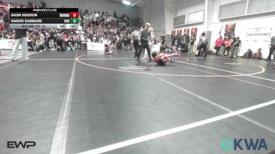 61 lbs Round Of 16 - Dash Hudson, Skiatook Youth Wrestling vs Kason Gabbard, Raw Wrestling Club