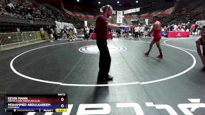 70 lbs Quarterfinal - Kevin Mann, Exeter X-Men Wrestling Club vs Mohammed Abdulkareem, California