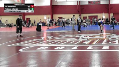 132 lbs Quarterfinal - Dylan Wright, Milford MA vs Thomas Nguyen, Braintree