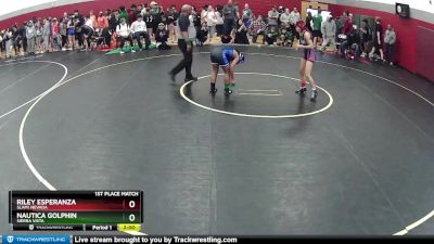 98-104 lbs 1st Place Match - Riley Esperanza, SLAM! NEVADA vs Nautica Golphin, Sierra Vista