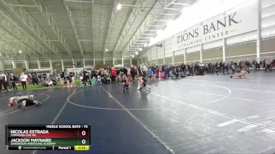 75 lbs Cons. Round 3 - Nicolas Estrada, Toppenish USA WC vs Jackson Maynard, Sanderson Wrestling Academy