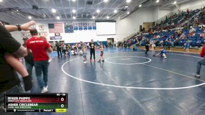 56 lbs 3rd Place Match - Asher Circlebear, Camel Kids Wrestling vs Ryker Phipps, Windy City Wrestlers