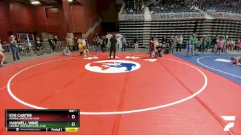 98 lbs Quarterfinal - Kye Carter, Powell Wrestling Club vs Maxwell Wine, Cowboy Kids Wrestling Club