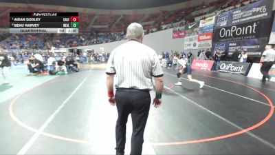 5A Boys 144 lbs Quarterfinal - Aidan Godley, Crater Boys vs Beau Harvey, West Albany Boys