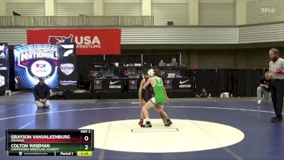 71 lbs Quarterfinal - Colton Wiseman, Contenders Wrestling Academy vs Grayson VanValkenburg, Michigan