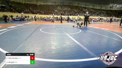 52 lbs Quarterfinal - Zachary Hernandez, West Texas Grapplers vs Jaxson Wright, Bartlesville Wrestling Club