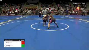 120 lbs Quarterfinal - Addison Pryor, Pryor Tigers vs Kaylah Evans, Darkhorse WC