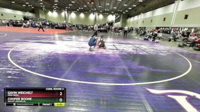 144 lbs Cons. Round 2 - Gavin Weichelt, Pine Creek vs Cooper Boone, Valley Center HS