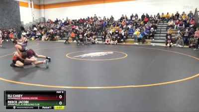 110 lbs Cons. Semi - Eli Casey, McDominate Training Center vs Reece Jacobi, Springville, IA Wreslting Club