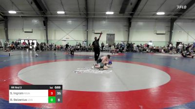 80 lbs Rr Rnd 3 - Sam Ingram, Roundtree Wrestling Academy - (A) vs Brantley Bolzenius, Level Up Wrestling Center - (B)