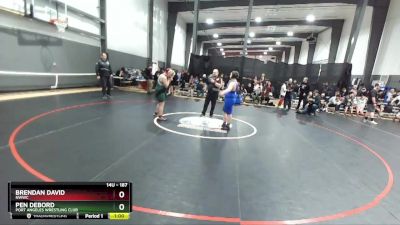 187 lbs Round 1 - Pen Debord, Port Angeles Wrestling Club vs Brendan David, NWWC