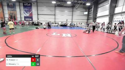 100 lbs Rr Rnd 2 - Nik Freeze, Indiana Outlaws Maroon vs Carsen Mowery, TYW New Breed Jr High