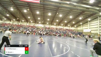 80 lbs Semifinal - Knoxx Williamson, Aviator Wrestling Club vs Remington Bowen, Team Prestige