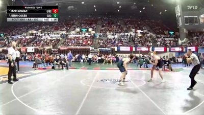 AA - 150 lbs Semifinal - Jerin Coles, Glacier (Kalispell) vs Jace Komac, Great Falls / MSDB