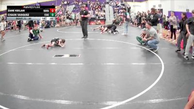 40 lbs 1st Place Match - Zane Keilani, Mighty Warriors Wrestling Acad vs Chaos Vasquez, Fort Stewart Wrestling Club