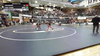 155 lbs Champ. Round 1 - Zoey Yager, Whitewater-Remington Hs vs Zoe Brown, Plainville HS