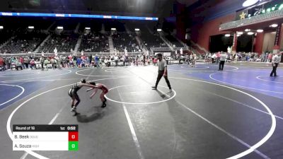 52 lbs Round Of 16 - Brayden Beek, Douglas Wrestling Club vs Archer Souza, High Plains Thunder