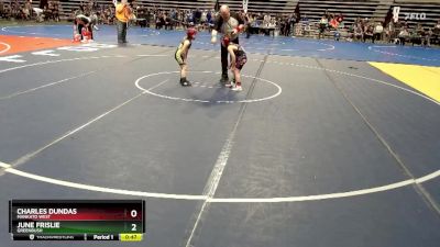 70 lbs Cons. Round 3 - Charles Dundas, Mankato West vs June Frislie, Greenbush