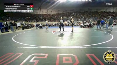 B6A-157 lbs Quarterfinal - Joseph Jeter, Edmond North vs Warren Franklin, Broken Arrow