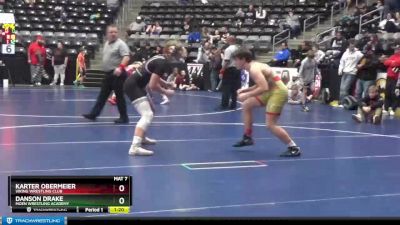 160 lbs Cons. Round 4 - Danson Drake, Moen Wrestling Academy vs Karter Obermeier, Viking Wrestling Club