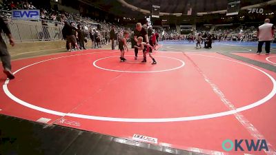 43 lbs Quarterfinal - JD Baker, Hilldale Youth Wrestling Club vs Cayden Robertson, Wagoner Takedown Club